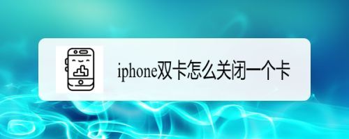 苹果手机关闭双卡双待设置(苹果手机关闭双卡双待设置在哪里)