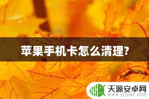 如何清理干净手机卡(如何清理干净手机卡槽)