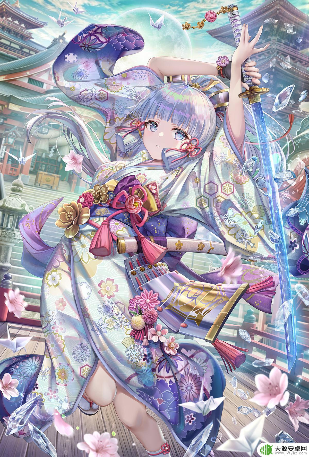 原神素描画 原神神里凌华高清手机壁纸下载