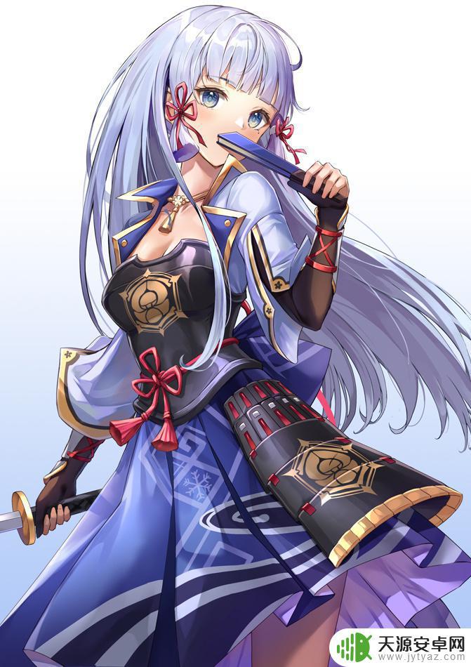原神素描画 原神神里凌华高清手机壁纸下载