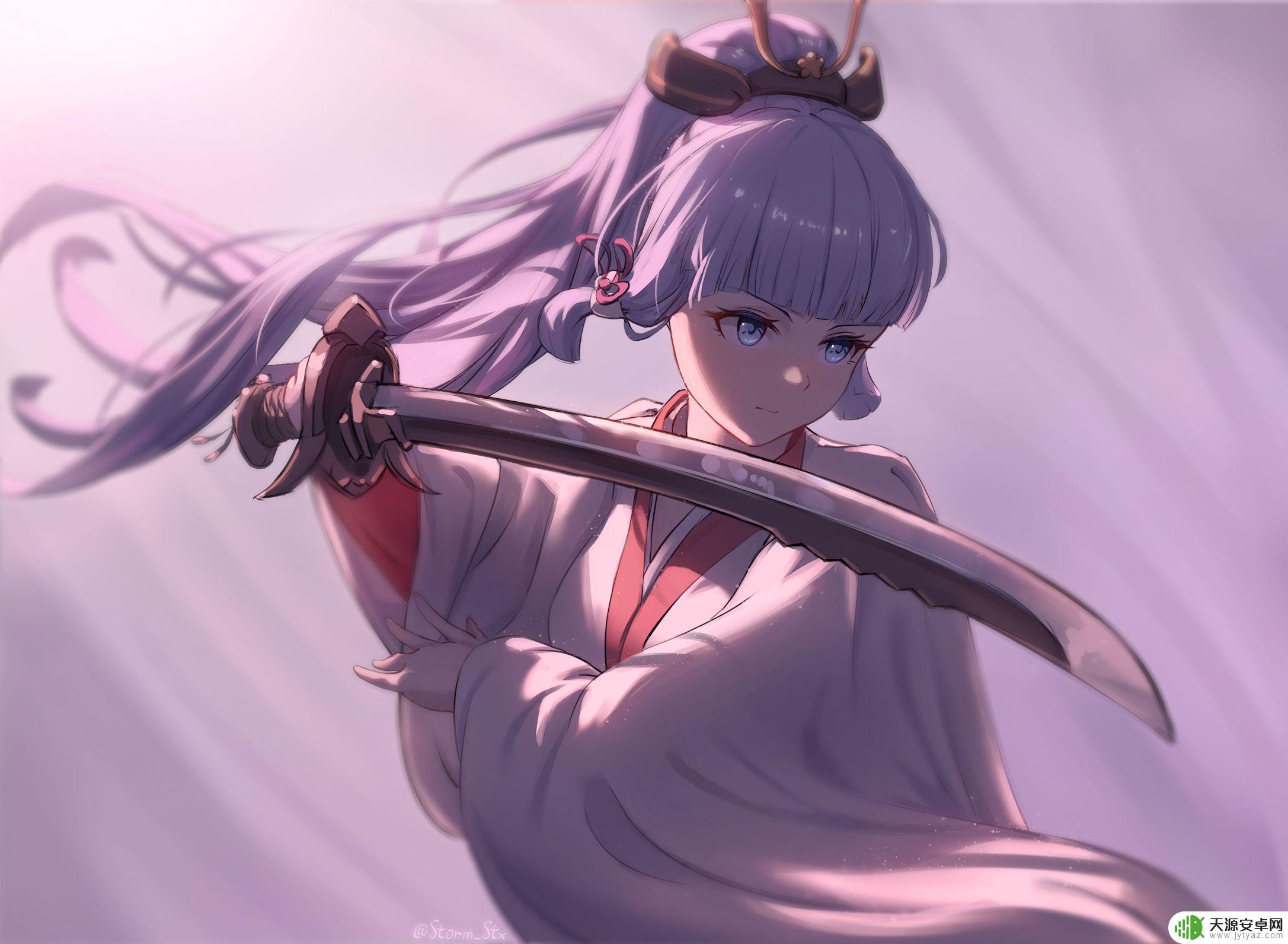 原神素描画 原神神里凌华高清手机壁纸下载