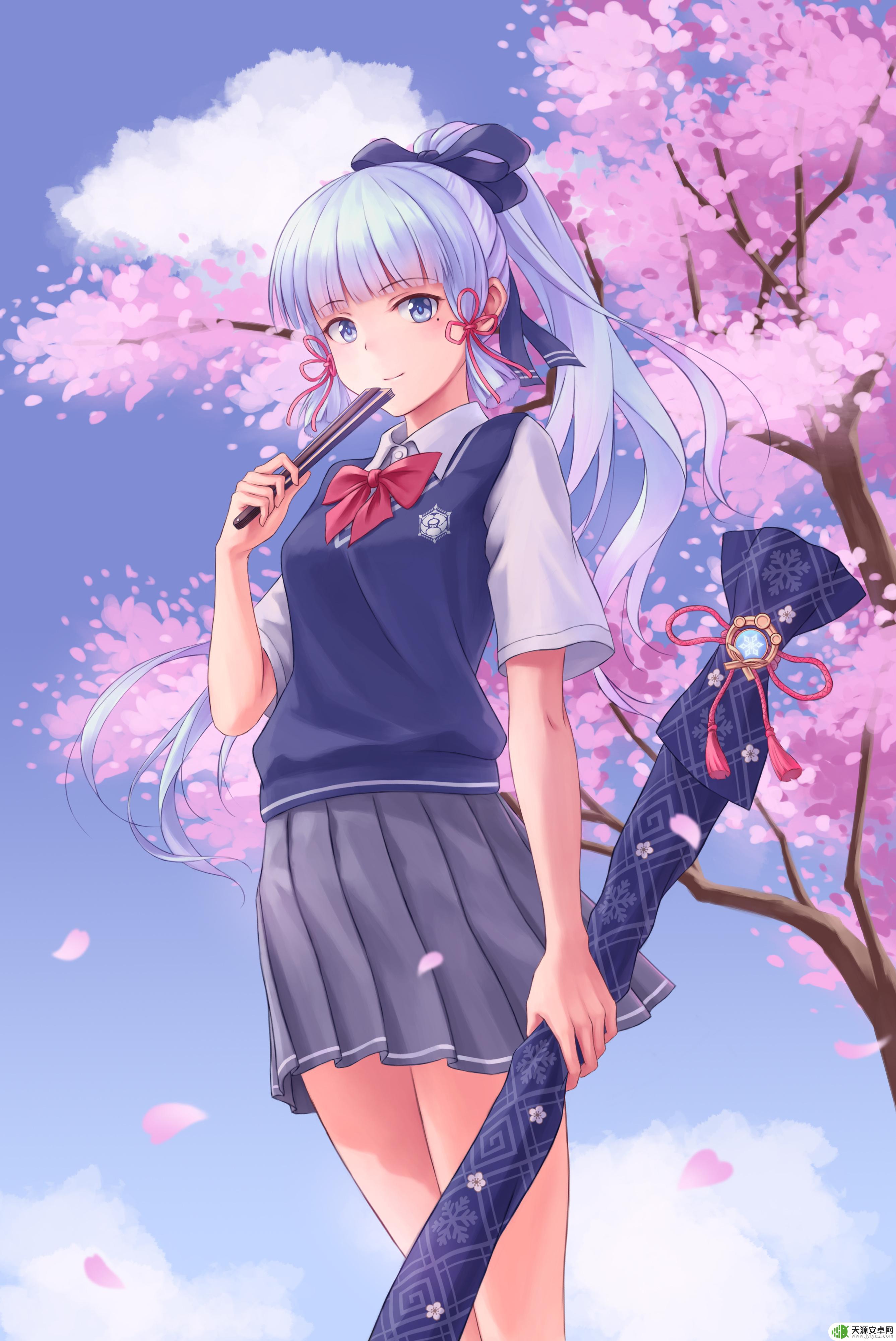 原神素描画 原神神里凌华高清手机壁纸下载