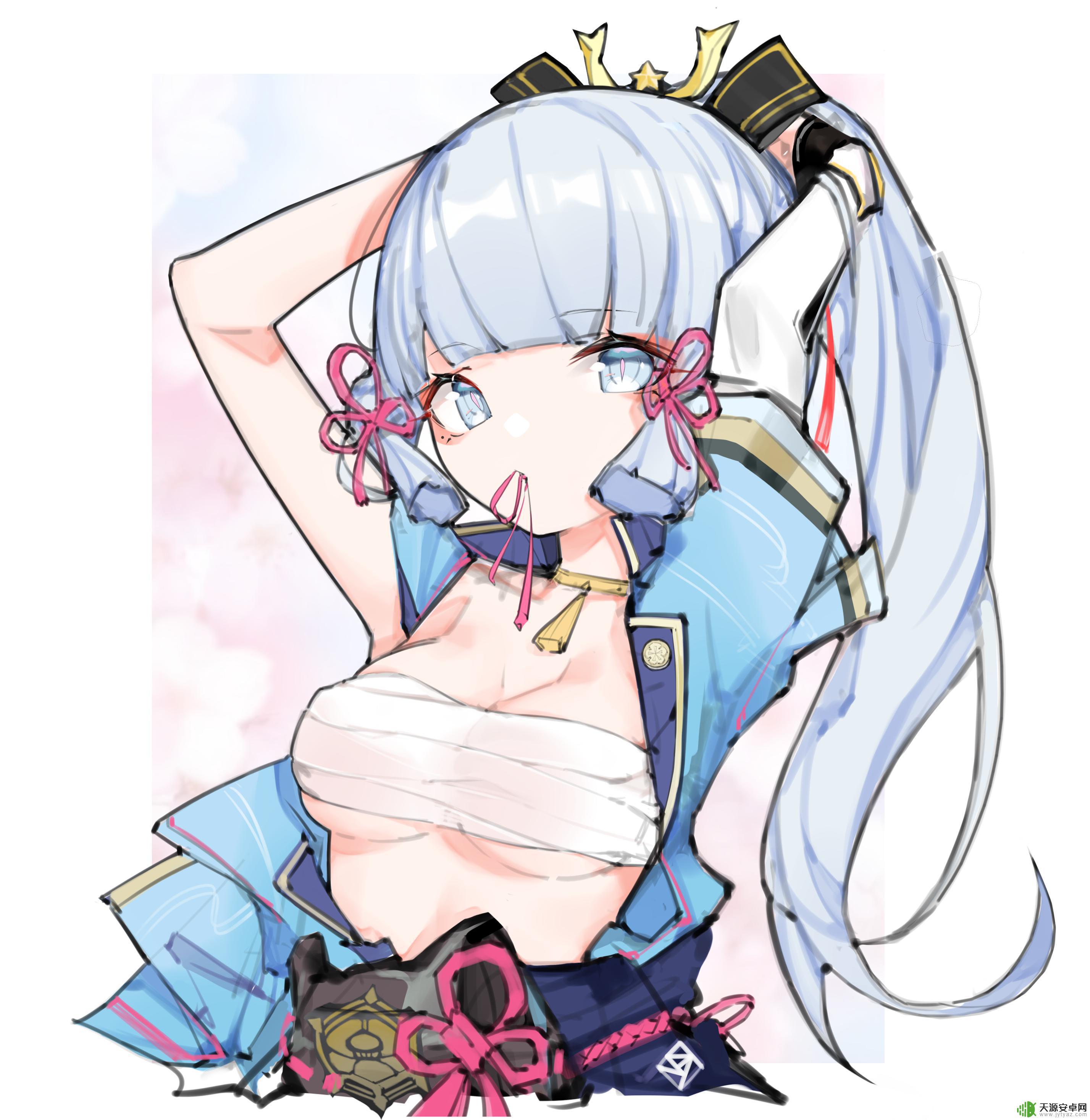原神素描画 原神神里凌华高清手机壁纸下载