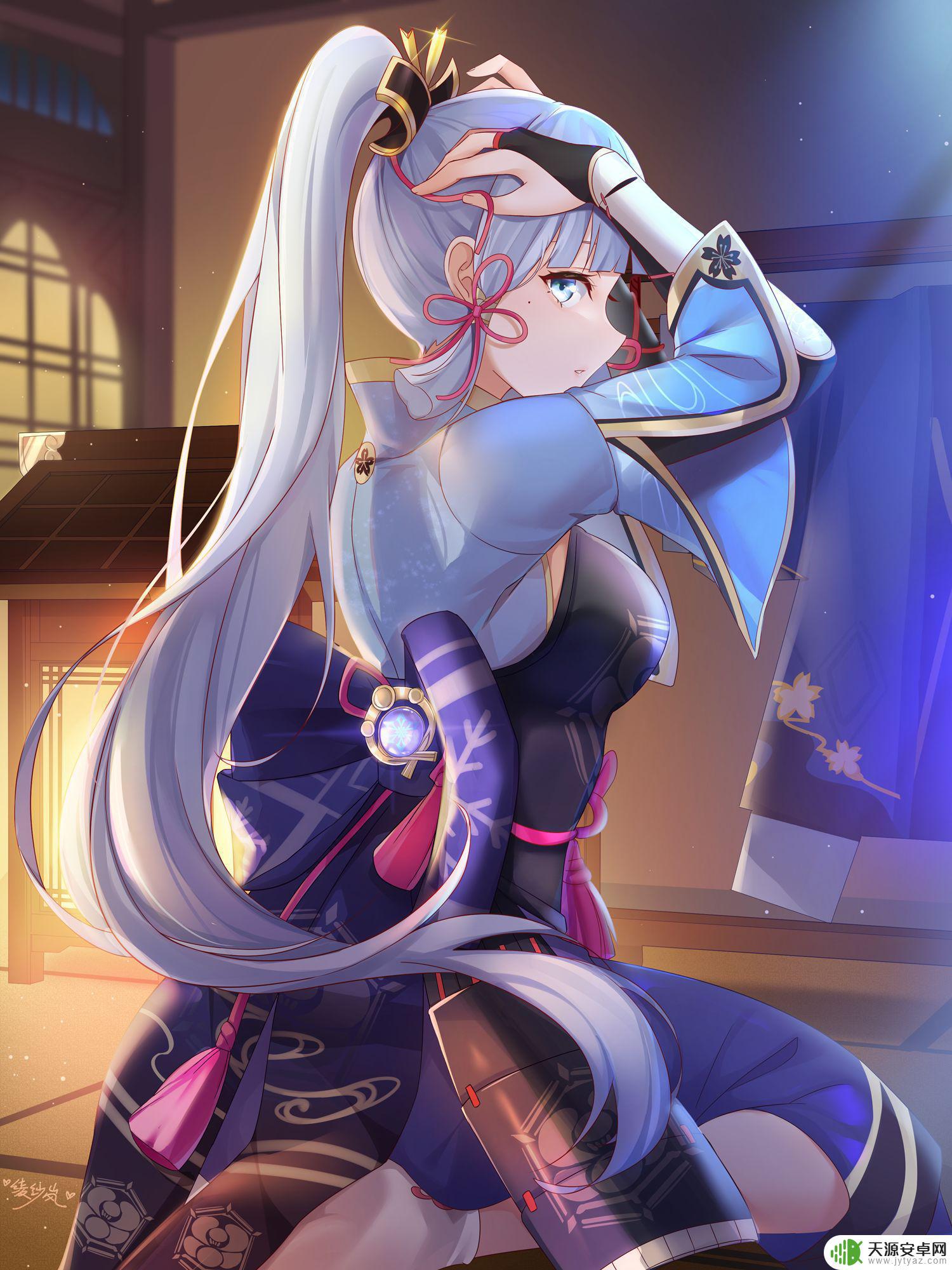 原神素描画 原神神里凌华高清手机壁纸下载