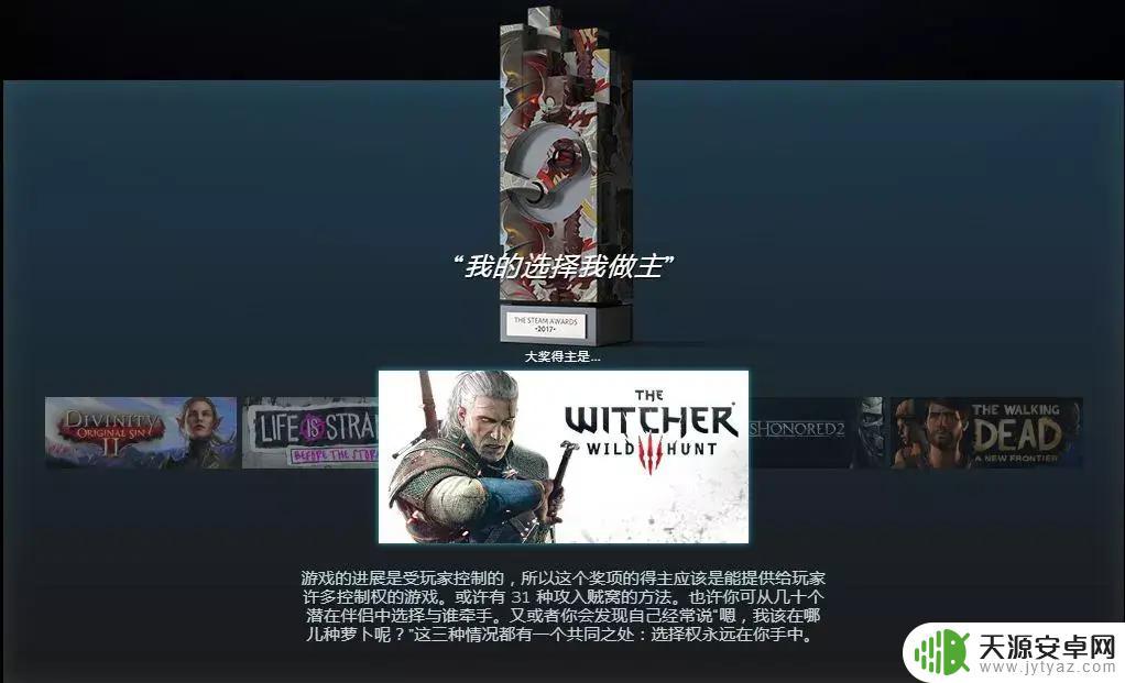 17年steam颁奖 2017 Steam大奖玩家投票结果公布