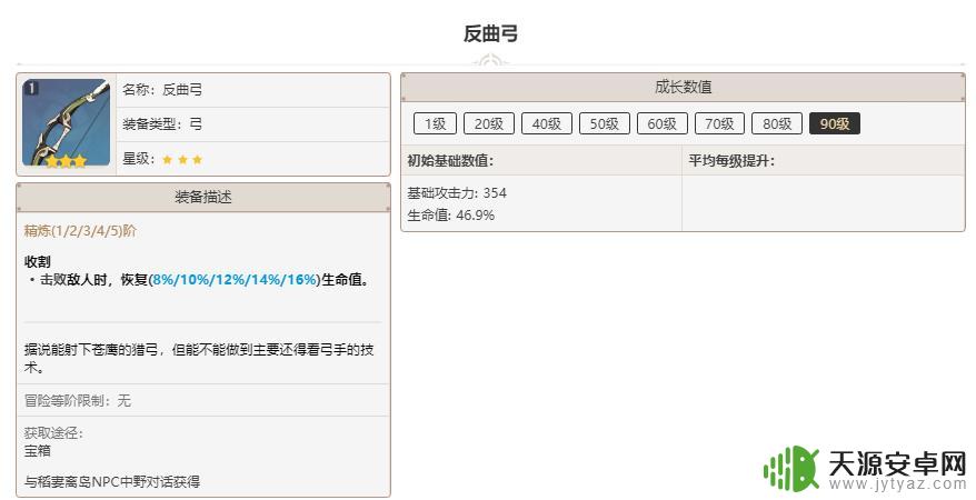 原神有什么加生命的弓