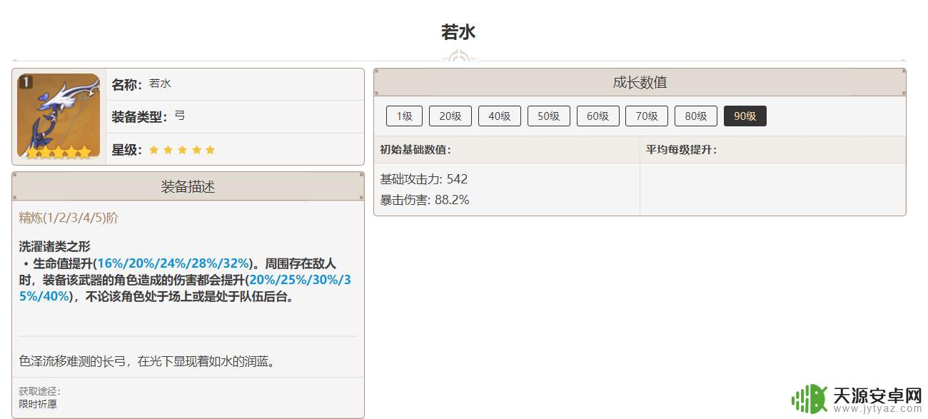 原神有什么加生命的弓