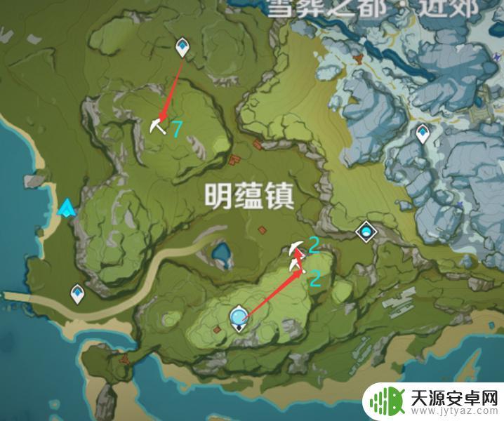 原神黑铁矿分布图