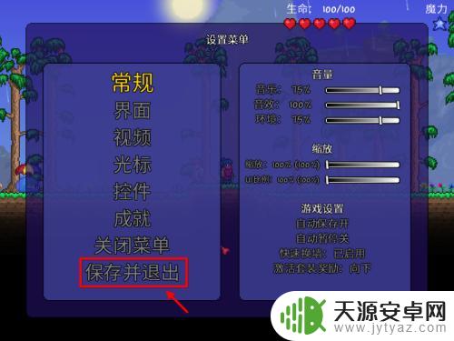泰拉瑞亚设置在哪