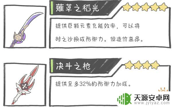 原神云堇有什么4星武器好用的