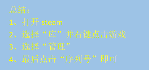 steam列序号如何查看