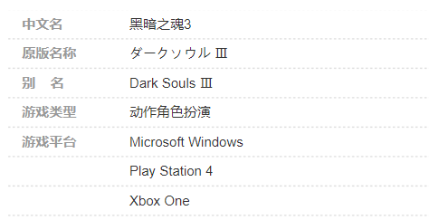 黑暗之魂3英文名叫什么 黑暗之魂3的英文游戏名是什么