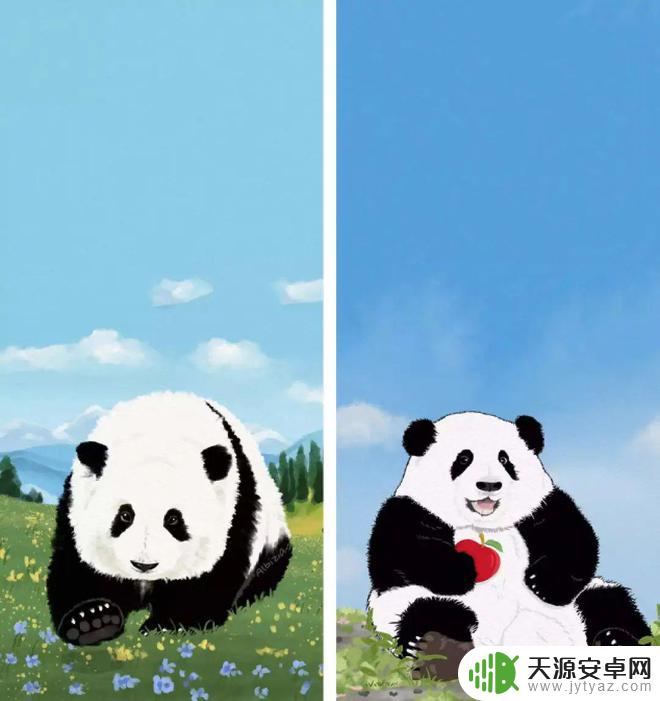 花花熊猫壁纸手机壁纸 萌翻了的熊猫花花