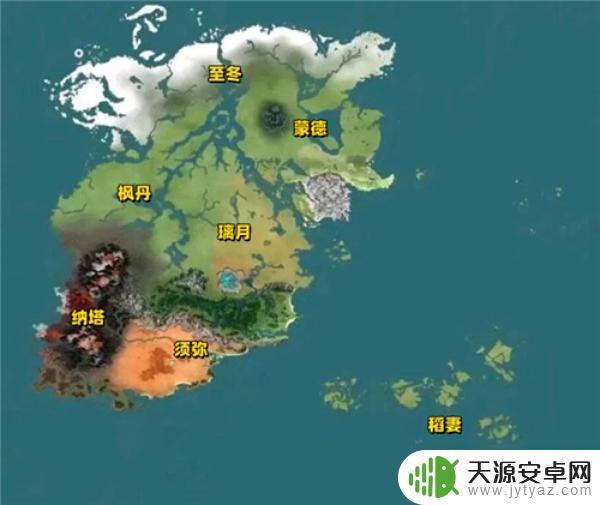 原神世界全地图 《原神》地图全貌七国攻略