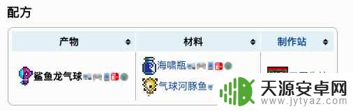 泰拉瑞亚海啸瓶合成 泰拉瑞亚鲨鱼龙气球合成配方