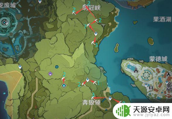原神中哪里有大量白铁矿 原神白铁矿快速收集路线图分享