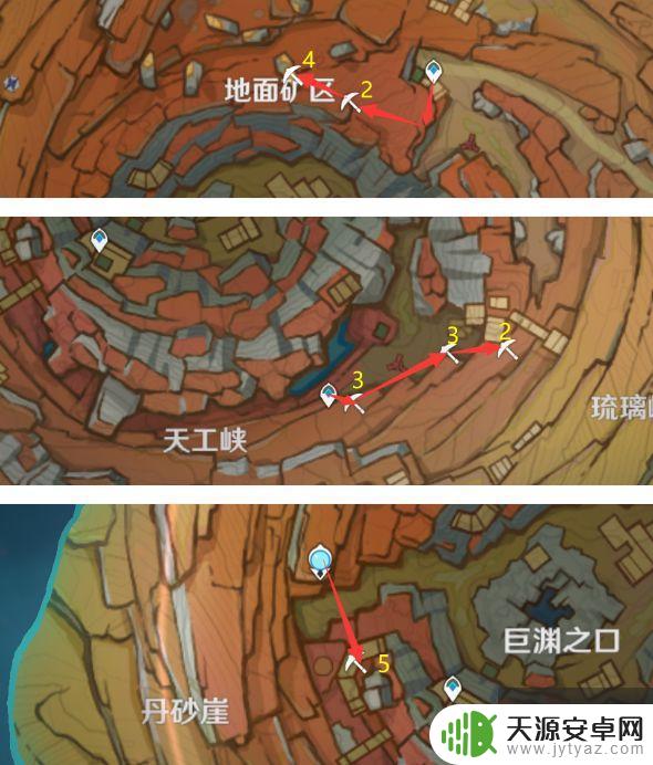 原神中哪里有大量白铁矿 原神白铁矿快速收集路线图分享