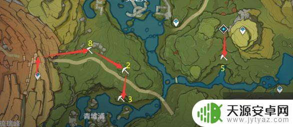 原神中哪里有大量白铁矿 原神白铁矿快速收集路线图分享