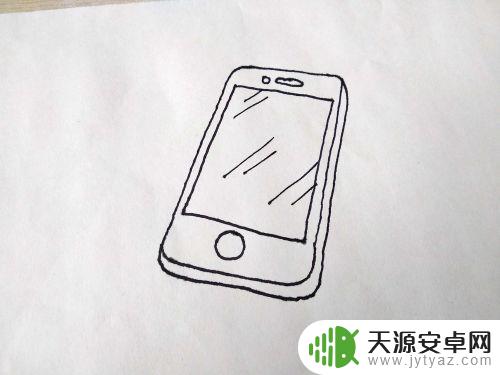 如何画苹果手机的步骤 如何用简笔画画苹果手机