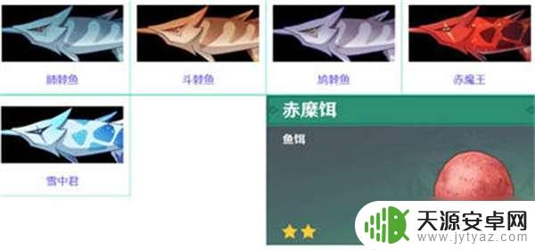 原神观赏鱼用什么饵料 原神钓鱼鱼饵对应鱼种