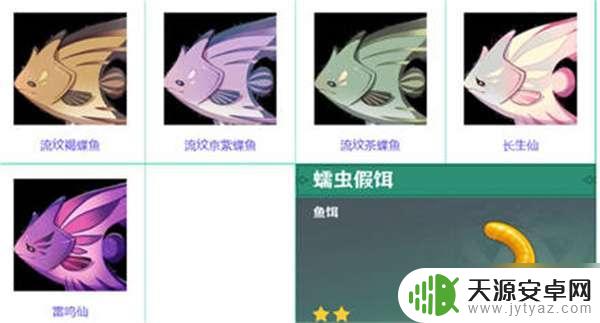 原神观赏鱼用什么饵料 原神钓鱼鱼饵对应鱼种