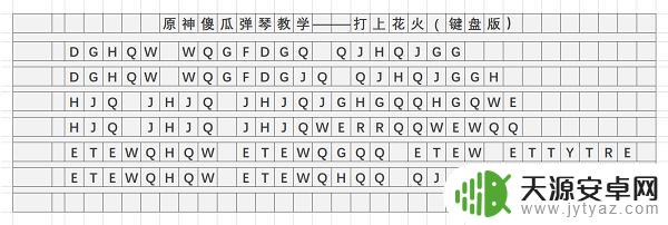 原神谱子打上花火 原神打上花火琴谱指法技巧