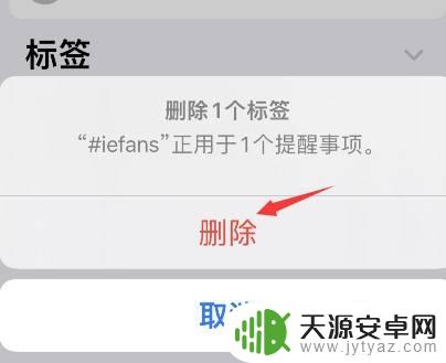 苹果手机分类标签怎么去掉 如何删除iPhone提醒事项中的标签