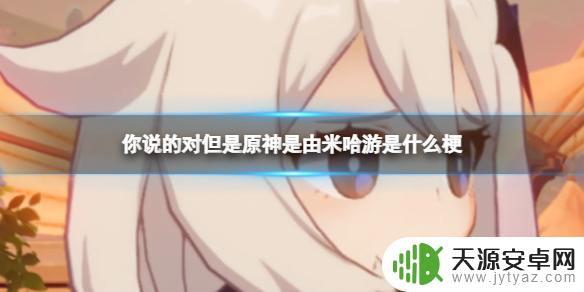 你说的对但原神是一款由米哈游复制 原神的意思是什么