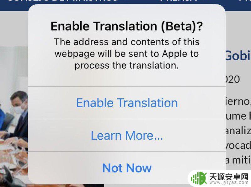 苹果手机中英文翻译器怎么设置 如何在 iPhone 上启用 Safari 浏览器的网页翻译功能