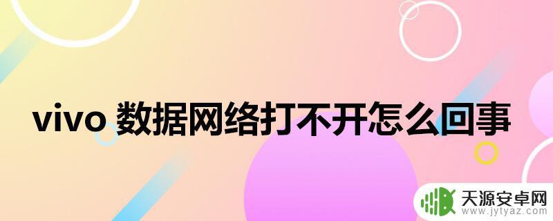 vivo拨号无法访问网络怎么办 vivo手机数据网络打不开怎么解决