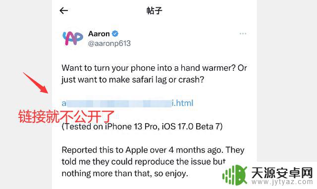 惊现!iOS 17.0 Safari 浏览器漏洞,秒变暖手宝